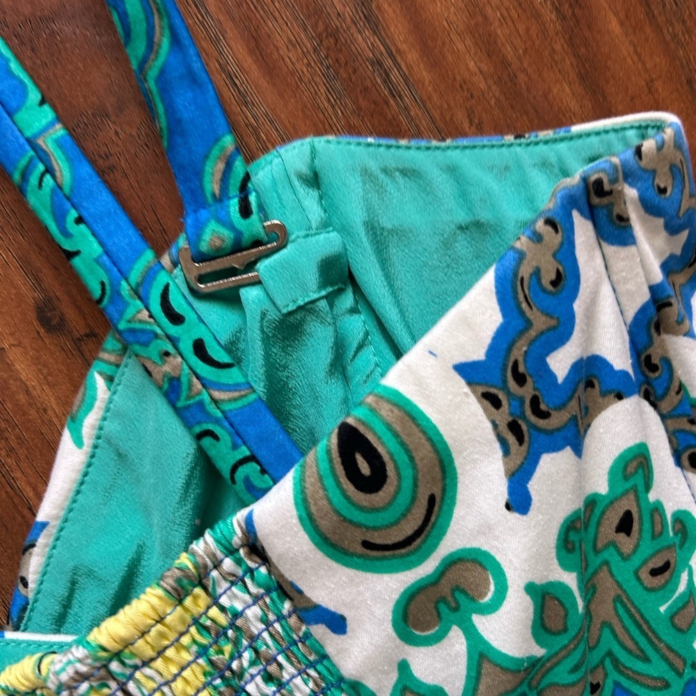 Multicolored Paisley Print Mini Dress Women’s Size Medium Hale Bob - Picture 5 of 15